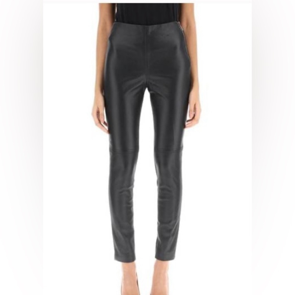 GUESS by MARCIANO Women’s Black Leather/stretch Pants. Sz 4